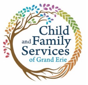 A logo for a child and family services

Description automatically generated